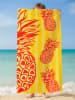 Le Comptoir de la Plage Mikrofaser-Strandtuch ''Pop-Ananas'' in Gelb/ Rot - (L)150 x (B)75 cm