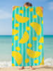 Le Comptoir de la Plage Ręcznik plażowy "Pop-Citron" w kolorze turkusowo-żółtym - 150 x 75 cm