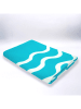 Le Comptoir de la Plage Mikrofaser-Strandtuch ''Vague-Pop'' in Türkis - (L)150 x (B)75 cm