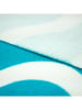 Le Comptoir de la Plage Mikrofaser-Strandtuch ''Vague-Pop'' in Türkis - (L)150 x (B)75 cm