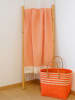 Le Comptoir de la Plage Fouta "Yadara" oranje/beige - (L)200 x (B)100 cm