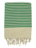 Le Comptoir de la Plage Fouta ''Yadara'' in Grün/ Beige - (L)200 x (B)100 cm