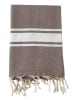 Le Comptoir de la Plage Fouta ''Kozo'' in Taupe - (L)200 x (B)100 cm