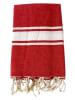 Le Comptoir de la Plage Fouta ''Kozo'' in Rot - (L)200 x (B)100 cm