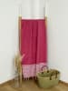 Le Comptoir de la Plage Fouta ''Mikanda'' in Fuchsia/ Weiß - (L)200 x (B)200 cm