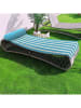 Le Comptoir de la Plage Strandmatte "Bahia" in Türkis/ Weiß - (L)180 x (B)60 cm