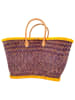 Le Comptoir de la Plage Strandtasche "Aravola luxe" in Lila/ Orange - (B)55 x (H)30 x (T)25 cm
