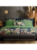 CXL by Christian Lacroix Satijnen beddengoedset donkerblauw/groen