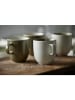 Studio Round 6er-Set: Tassen "North" in Khaki/ Weiß - 330 ml