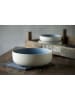 Studio Round 6-delige set: pastaborden "North" wit/blauw - Ø 19 cm