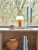 Villa Collection Kerzenständer "Vivid" in Hellblau/ Orange - (H)16,3 x Ø 7,4 cm