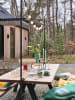 Villa Collection Kaarshouder "Vivid" lichtblauw/oranje - (H)16,3 x Ø 7,4 cm