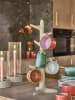 Villa Collection Koppenstandaard "Nord" beige - (B)17 x (H)44 x (D)15 cm