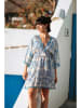 Isla Bonita by SIGRIS Kleid in Weiß/ Hellblau