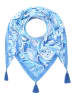 Zwillingsherz Driehoekige doek "Aquarell Print" lichtblauw - (L)200 x (B)100 cm
