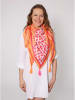 Zwillingsherz Dreieckstuch "Lani" in Pink/ Orange - (L)200 x (B)100 cm