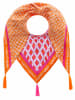 Zwillingsherz Dreieckstuch "Lani" in Pink/ Orange - (L)200 x (B)100 cm