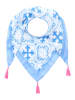 Zwillingsherz Driehoekige doek "Antike" lichtblauw - (L)200 x (B)100 cm