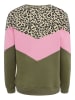 Zwillingsherz Sweatshirt "Konny" in Khaki/ Rosa