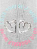 Zwillingsherz Sweatkleid in Grau
