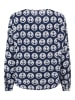 Zwillingsherz Bluse "Maritime Kreise" in Dunkelblau