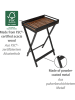 Wenko Beistelltisch ''Taba'' in Schwarz/ Braun - (B)60 x (H)89 x (T)40 cm