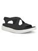 Ecco Leder-Sandalen "Flowt" in Schwarz