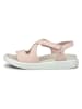 Ecco Leder-Sandalen "Flowt" in Rosa