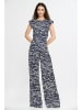 Nife Jumpsuit donkerblauw/wit