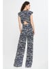 Nife Jumpsuit in Dunkelblau/ Weiß
