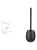 Wenko Toiletborstelgarnituur "Idro" antraciet - (H)39 x Ø 10 cm