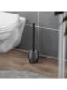 Wenko Toiletborstelgarnituur "Idro" antraciet - (H)39 x Ø 10 cm