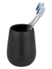 Wenko 2-delige set: tandenborstelbekers "Nerno" zwart - (H)11,5 x Ø 6,5 cm