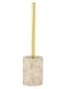 Wenko Toiletborstelgarnituur "Terralba" wit/goudkleurig - (H)36 x Ø 9 cm