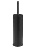 Wenko Edelstahl-WC-Garnitur "Olmedo" in Schwarz - (H)37 x Ø 8,5 cm