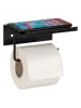 Wenko Toiletrolhouder "Desulo" zwart - (B)14 x (H)12 x (D)6,2 cm