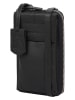 Burkely Leren smartphonetas "Soft Skylar" zwart - (B)11 x (H)18 x (D)4 cm