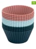Dr. Oetker 12er-Set: Silikon-Muffinformen in Rosa/ Hellblau/ Dunkelblau - Ø 4 cm
