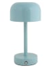 Leitmotiv Lampa stołowa LED "James" w kolorze błękitnym