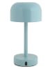 Leitmotiv Lampa stołowa LED "James" w kolorze błękitnym