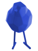 Present Time Dekoobjekt "Origami Bird" in Blau in Blau - (H)13 cm