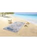 Good Morning Strandtuch "Maritim" in Creme/ Blau