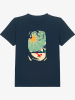 WOOOP Shirt "Fox roaming around II" in Dunkelblau