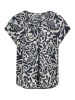 Sublevel Bluse in Dunkelblau/ Weiß