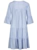 Sublevel Kleid in Hellblau/ Weiß