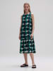 OPUS Jurk groen/wit