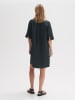 OPUS Leinen-Kleid in Anthrazit