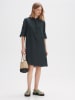 OPUS Leinen-Kleid in Anthrazit