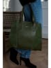 Victor & Hugo Paris Leren schoudertas "Arielle" donkergroen - (B)37,5 x (H)30 x (D)10,5 cm