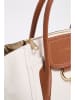 Victor & Hugo Paris Leren handtas "Soli" wit/camel - (B)40 x (H)24 x (D)11 cm